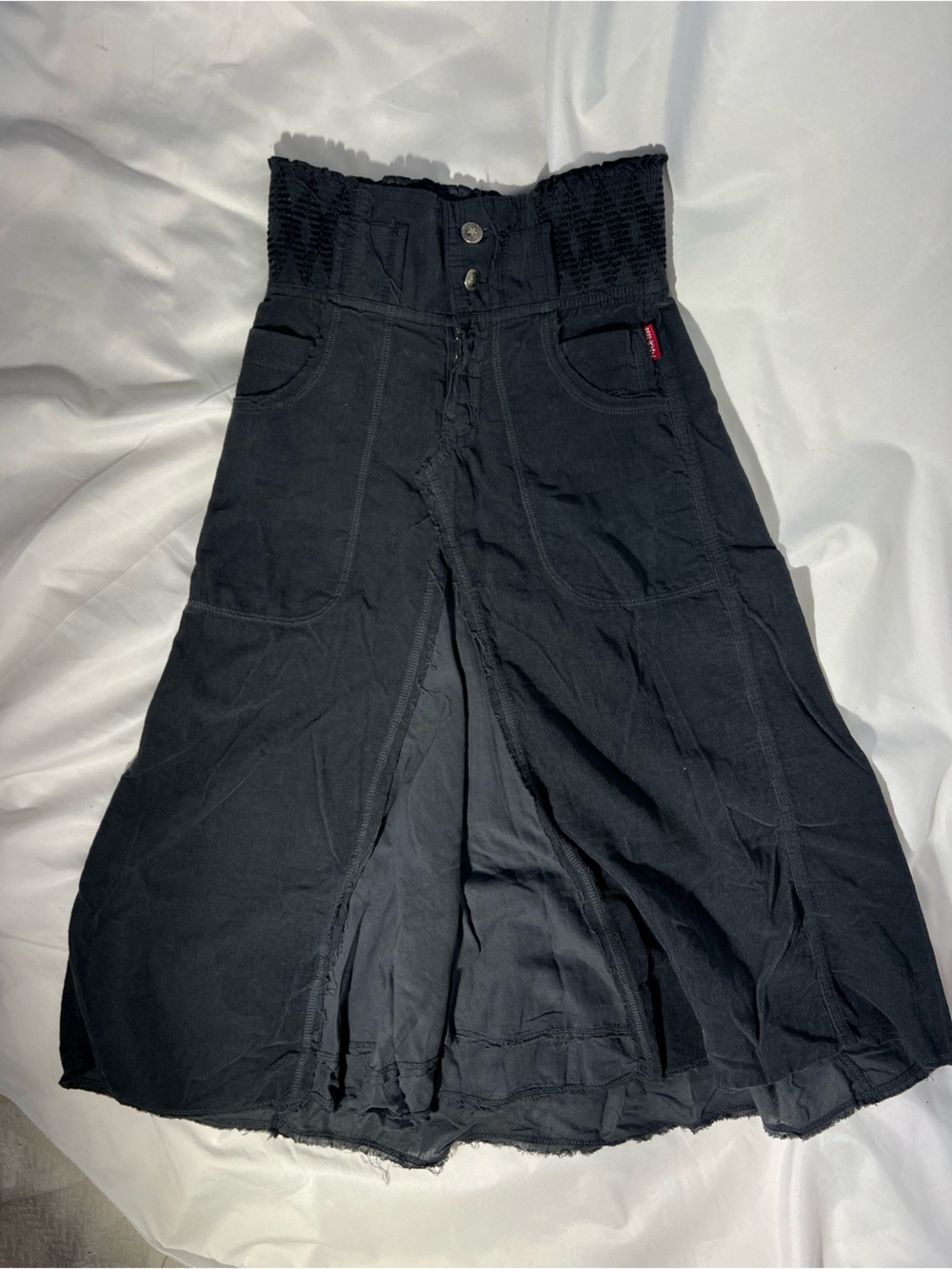 NWT Girls HARD TAIL Black* Corduroy Boho High Rise Maxi Skirt